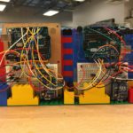 Combing two Arduino boards in a LEGO enclosure.